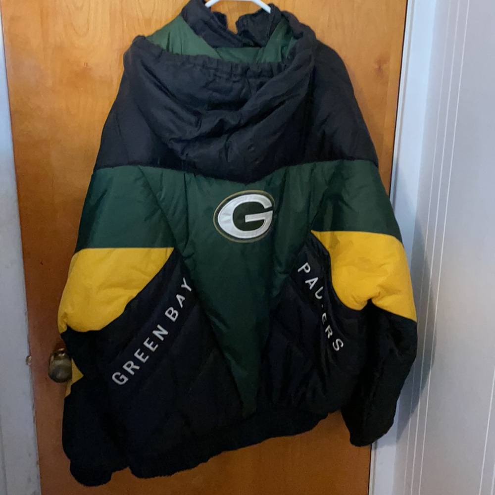 Pro Player Greenbay Packer Pullover Jacket Coat Xl - image 5